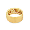 18K Yellow Gold Ladies Triangle-Patterned Diamond Band
