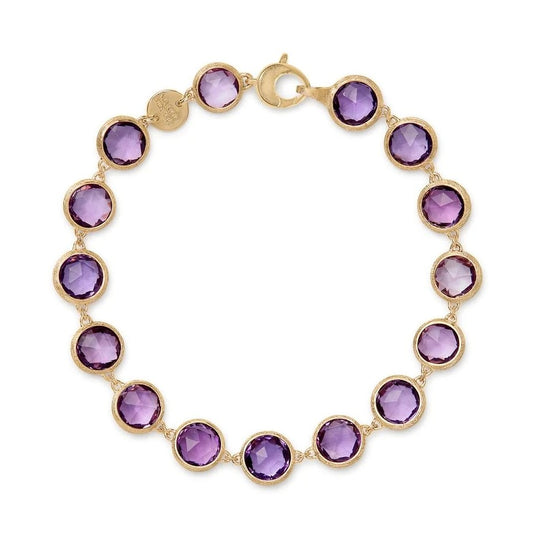 Marco Bicego 18K Yellow Gold "Jaipur" Bezel-Set Amethyst Bracelet