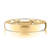 14K Yellow Gold 4mm Classic Wedding Band with Quilted Interior