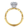 Gabriel & Co. "Claudia" 14K Two-Tone Engagement Ring Setting