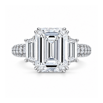 Joshua J Fine Jewelry Platinum Gold 6.81 Carat Diamond Engagement Ring