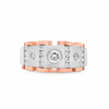 18 Karat Two-Tone Mens Diamond Wedding Band