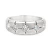 14K White Gold 5-Stone Diamond Wedding Band