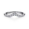 Gabriel & Co. Platinum Curved Diamond Anniversary Band