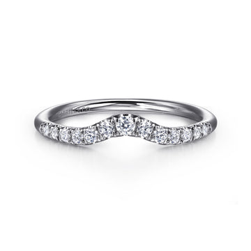 Gabriel & Co. Platinum Curved Diamond Anniversary Band