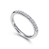 Gabriel & Co. 14K White Gold 1/4-Carat 11-Stone Diamond Anniversary Band