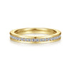 Gabriel & Co. 14K Yellow Gold 1/4-Carat Channel Set Anniversary Band