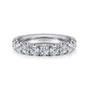 Gabriel & Co.14K White Gold 1.5-Carat 11-Stone Diamond Anniversary Band