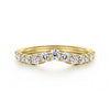 Gabriel & Co. 14K Yellow Gold 1/2-Carat Curved Diamond Anniversary Band