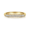 Gabriel & Co. 14K Yellow Gold 1/4-Carat 11-Stone Diamond Anniversary Band
