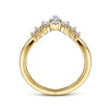 Gabriel & Co. 14K "Reggio" Curved Diamond Anniversary Band