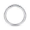 Gabriel & Co. 14K "Prive" Curved Diamond Anniversary Band