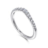 Gabriel & Co. 14K "Prive" Curved Diamond Anniversary Band