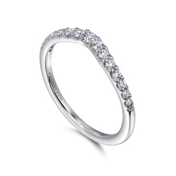 Gabriel & Co. 14K "Prive" Curved Diamond Anniversary Band