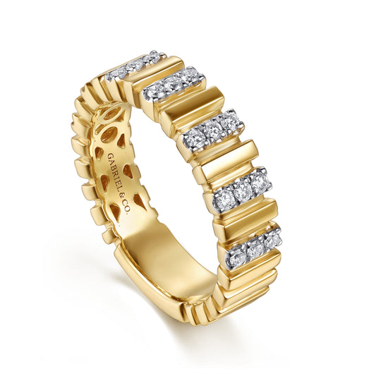 Gabriel & Co. "Jay" 14K U Setting Diamond Anniversary Band