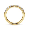 Gabriel & Co. "Portofino" 14K French Pave 0.5ct Diamond Wedding Band