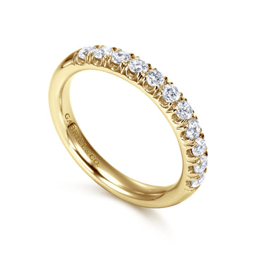 Gabriel & Co. "Portofino" 14K French Pave 0.5ct Diamond Wedding Band