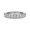 Gabriel & Co. "Portofino" 14K French Pave 1ct Diamond Wedding Band