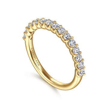 Gabriel & Co. "Sorrento" 14K Shared Prong Set 0.5ct Diamond Wedding Band