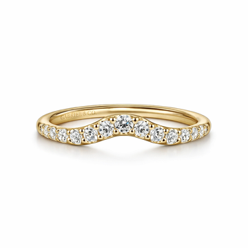 Gabriel & Co. 14K Curved Diamond Anniversary Band 0.25ct
