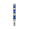 Gabriel & Co. "Aggie" 14K Prong Set Baguette Sapphire and Round Diamond Anniversary Band