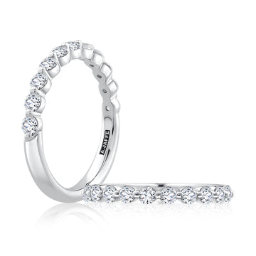 A. Jaffe 14K White Gold Anniversary Diamond Band 0.55ct