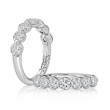 A. Jaffe 14K White Gold Bubble Diamond Anniversary Band