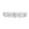 14K White Gold Diamond Cluster Anniversary Band