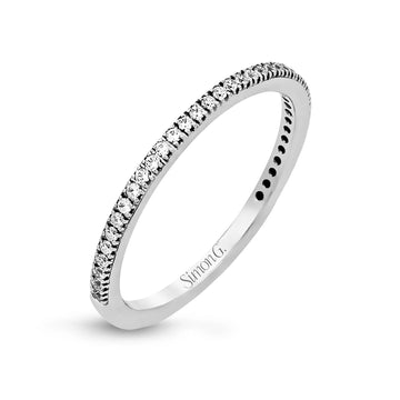 Simon G. 18K White Gold Diamond Wedding Band