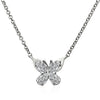 Christopher Designs 14K White Gold Diamond Butterfly Pendant with Chain