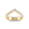 14K Yellow Gold 1/2 Carat Graduated Chevron Lab Grown Diamond Band