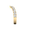 14K Yellow Gold 1/2 Carat Graduated Chevron Lab Grown Diamond Band