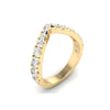 14K Yellow Gold 1/2 Carat Graduated Chevron Lab Grown Diamond Band