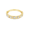 14K Yellow Gold 3/4 Carat East-West Radiant Bezel-Set Lab Grown Diamond Band
