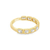 14K Yellow Gold 3/4 Carat East-West Radiant Bezel-Set Lab Grown Diamond Band