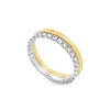 14K Two-Tone Two-Stack 1/2 Carat Illusion  Lab Grown Diamond Band