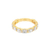 14K Yellow Gold 1-3/4 Carat East-West Oval  Lab Grown Diamond Band