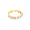 14K Yellow Gold 1-3/4 Carat East-West Oval  Lab Grown Diamond Band