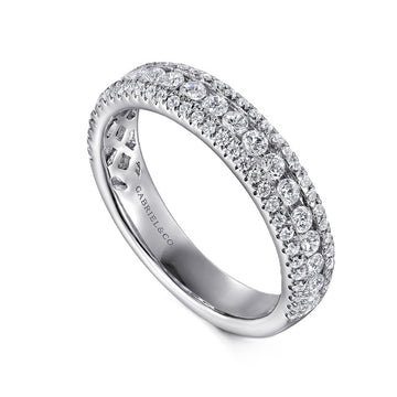 Gabriel & Co. 14K White Gold Wilshire Diamond Anniversary Band
