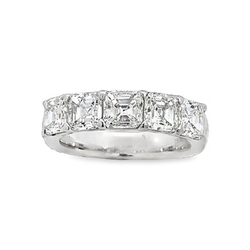 Joshua J Fine Jewelry 18K  White Gold Half Anniversary Diamond Anniversary Band