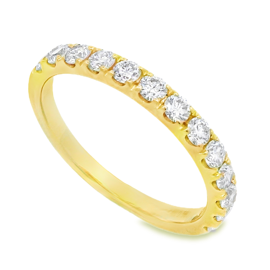 14K Yellow Gold Half Carat Diamond Anniversary Band