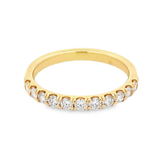 Roman Jewelers Signature 14K Yellow Gold Diamond Half Anniversary Band