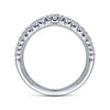 Gabriel & Co. 14K White Gold Curved Diamond Anniversary Band