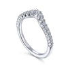 Gabriel & Co. 14K White Gold Curved Diamond Anniversary Band