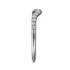 Gabriel & Co. 14K White Gold Curved Diamond Anniversary Band