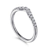 Gabriel & Co. 14K White Gold Curved Diamond Anniversary Band
