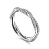 Gabriel & Co. 14K White Gold Twist Diamond Anniversary Band