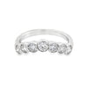 14K White Gold Curved Bezel Anniversary Band