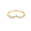 14K Yellow Gold V-Shaped Diamond Band