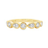 14K Yellow Gold Alternating Bezel Diamond Anniversary Band